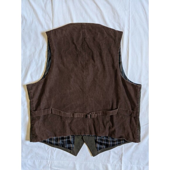 KROON Shooting Hunting Corduroy Colorblock Brown Waistcoat Vest Men XL nwot - Picture 2 of 5